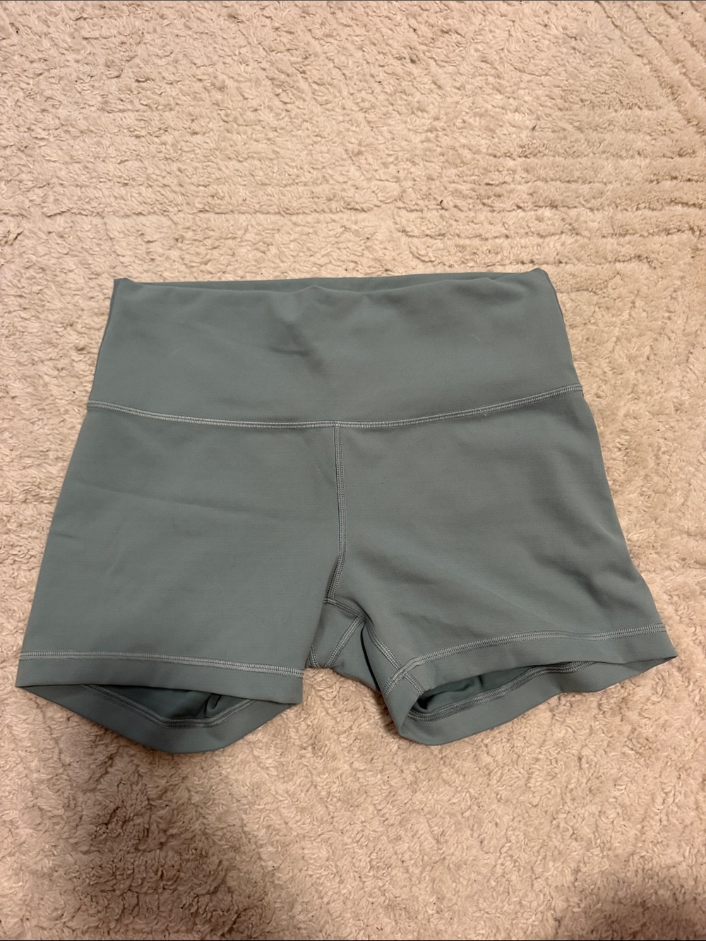 Lululemon High-Waist Sage Green Women's Active Shorts